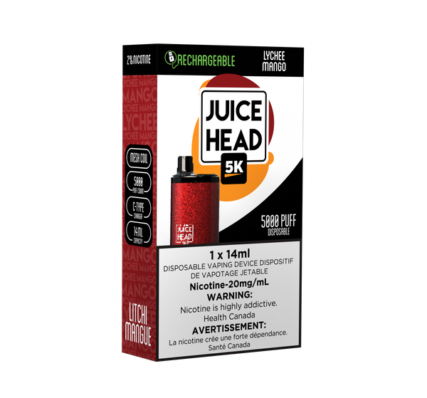 JUICE HEAD BARS 5K Puffs Lychee Mango (Sold by Single Unit)