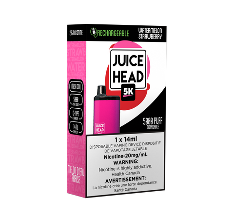 JUICE HEAD BARS 5K Puffs Watermelon Strawberry (Sold by Single Unit)