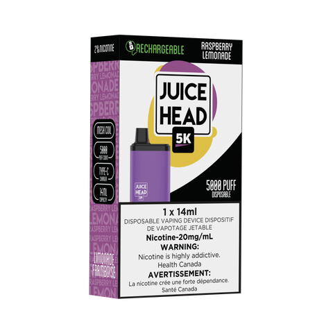 JUICE HEAD BARS 5K Puffs Raspberry Lemonade (Sold by Single Unit)