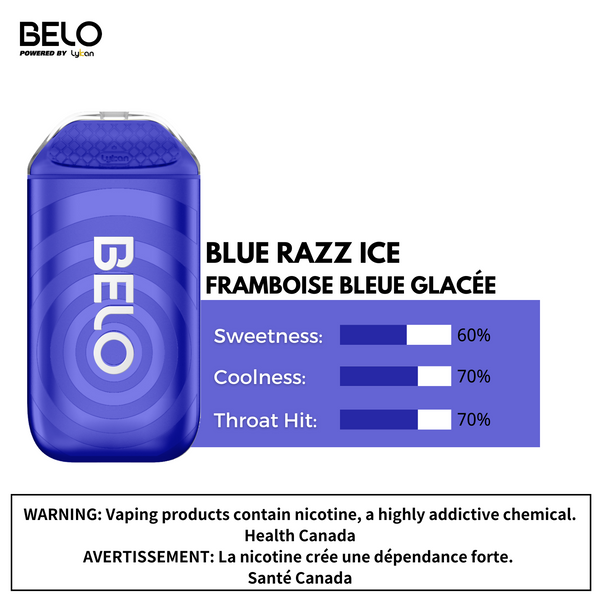 BELO plus 5000 Disposable Blue Razz Ice 2% (Sold by Single Unit)