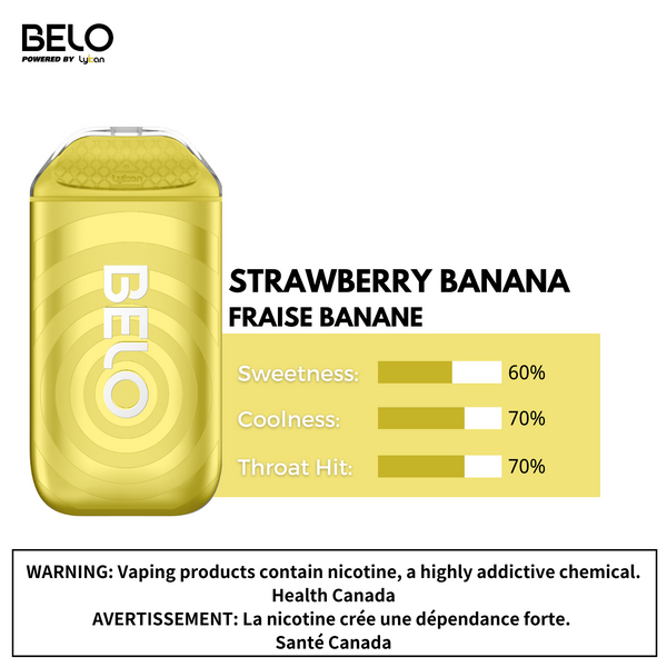 BELO plus 5000 Disposable Strawberry Banana 2% (Sold by Single Unit)